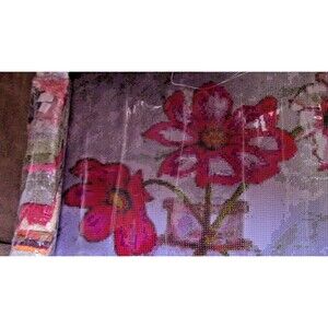 Shimmer Stitch Diamond Painting Red Flower Canvas Kit 21.5" x 18"